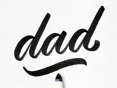 Cheers to the dads! brush brushtype crayligraphy crayola lettering script type