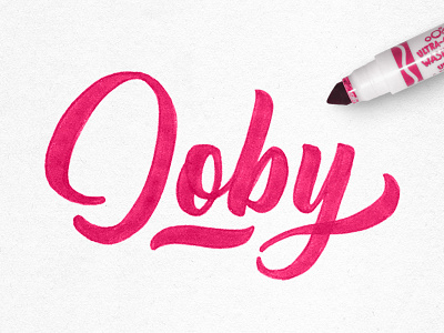 Joby crayligraphy crayola design handlettering joby lettering motion shoutout