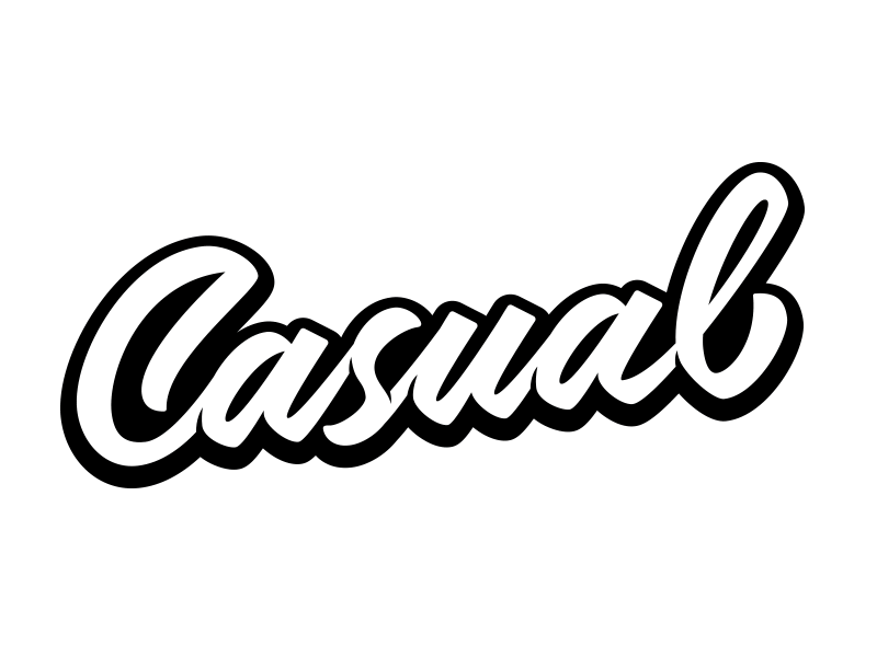 Casual Loop brushlettering calligraphy casual lettering script strengthinletters
