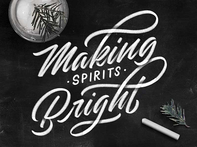 Making Spirits Bright chalklettering christmas handlettering holiday ipadlettering letteringpun mockup punny puns songs