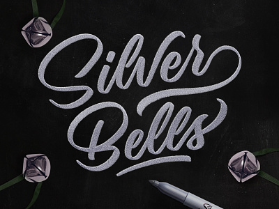 🎶 Silver Bells 🎶 bells christmas goodtype handlettering handtype lettering script sharpie silverbells songs