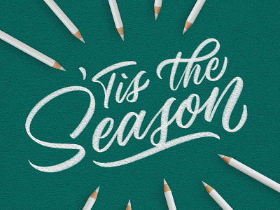 'Tis the Season... applepencil christmas handlettering holiday ipad ipadpro lettering procreate script type typedesign