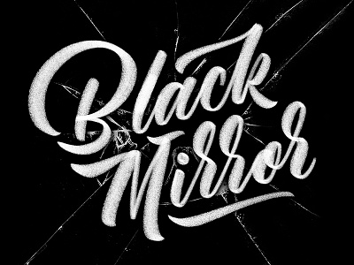 Black Mirror applepencil handlettering ipad ipadpro lettering procreate script type typedesign