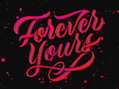 Forever Yours applepencil handlettering ipad ipadpro lettering monoweight procreate type typedesign