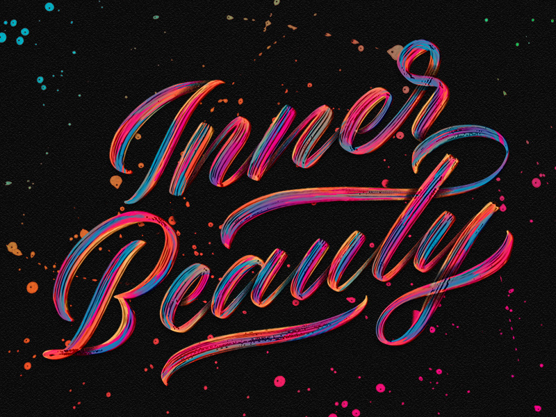 Inner Beauty procreate typedesign type handlettering applepencil ipadpro ipad brushcript lettering