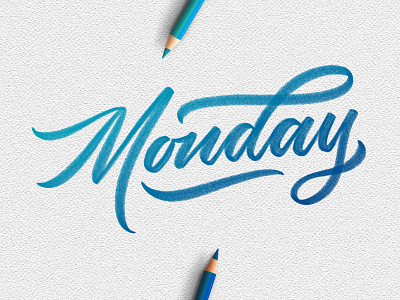 Monday applepencil brushcript handlettering ipad ipadpro lettering procreate type typedesign