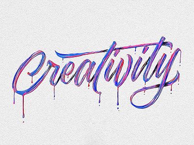 Dripping with Creativity applepencil handlettering ipad ipadpro lettering procreate script type typedesign