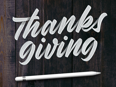 Thanksgiving applepencil handlettering handtype ipad ipadlettering ipadpro lettering procreate script type typedesign typography