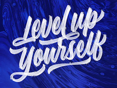 Level Up Yourself everythingweneed goodtype handtype kanye lettering levelup logotype typography