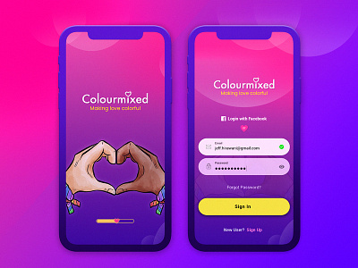 Dating app design ui