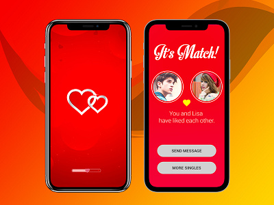 Dating app design ui