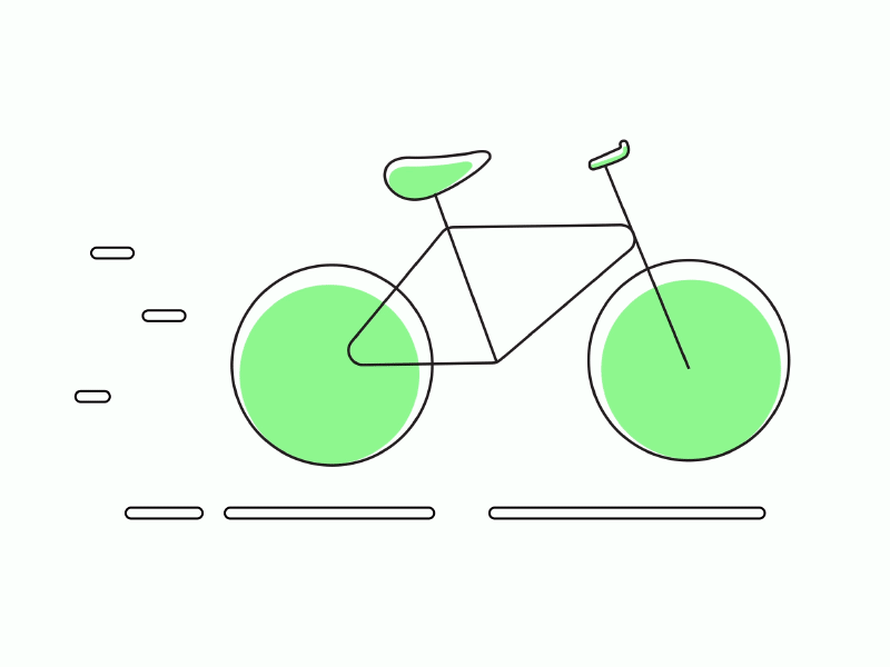 Bicycle 2d aftereffects animation bicycle gif icon loop motion shapes smooth