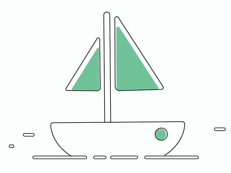 Boat 2d aftereffects animation boat gif icon loop motion shapes smooth