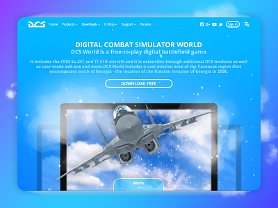 DCS Landing Site aircraft art clean collage color design game game site illustration landing site web