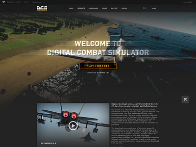 Concept site for DCS design design site game home landing navigation site ui web
