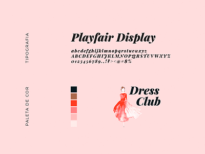 Dress Club dresses girl identidade visual logotipo type watercolor
