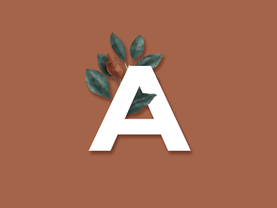Letter A a flower flowers letter typographic