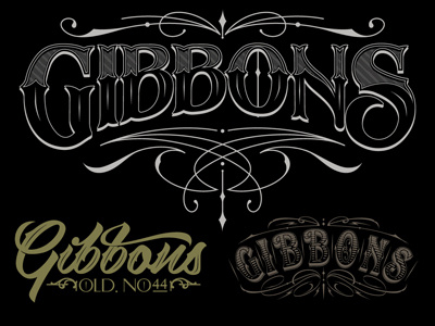Billy Gibbons custom lettering hand lettering lettering script type typography