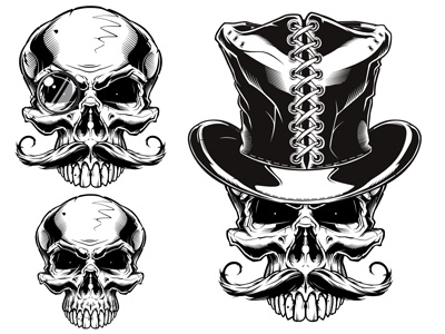 Steampunk Skull illustration skull steampunk vector