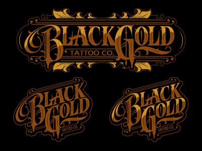 Black Gold Tattoo Co. custom lettering lettering tattoo type typography