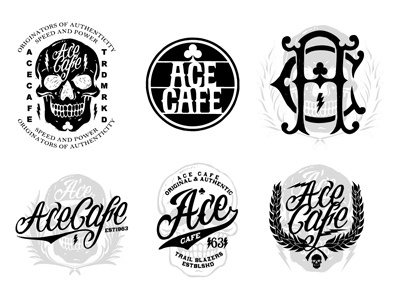 Custom Lettering | Ace Cafe cafe racer custom lettering hand lettering hand type lettering logo motorcycles skull type