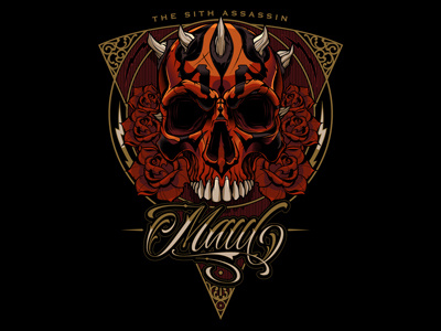 Darth Maul darth maul empire illustration maul skull star wars vector
