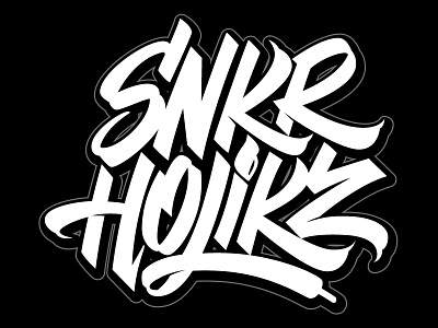 SNKRHOLIKZ hand lettering kicks lettering sneaker head type typographer