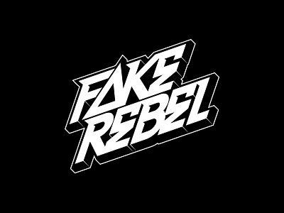 Fake Rebel logo custom lettering jared mirabile lettering sweyda type typography