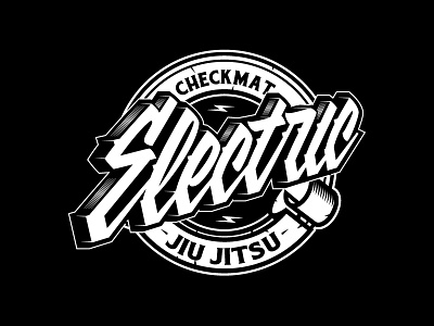 Electric Jiu Jistu Logo custom lettering jared mirabile jiu jitsu lettering logo sweyda type typography
