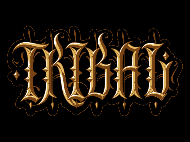 Tribal Gear Custom Lettering By Jared Mirabile On Dribbble