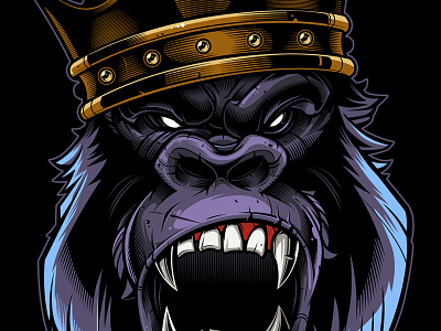 Gorilla Vector Illustration / Merch development gorilla illustration king kong vector