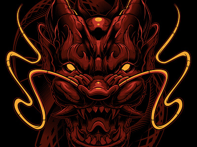 Rash Guard Dragon Illustration