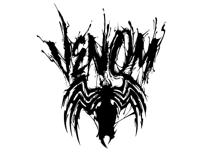 Marvel Venom custom lettering hand lettering marvel venom marvel venom movie sweyda venom venom font venom illustration venom lettering