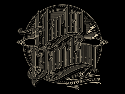 Harley Davidson Merch custom lettering design graphic design graphics harley davidson lettering type typography vector