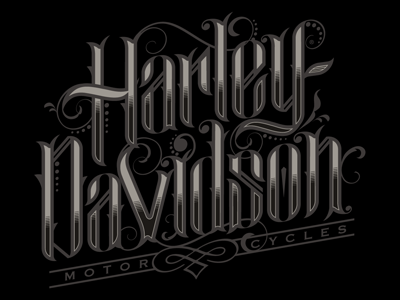 Harley Davidson type custom lettering design graphic design graphics harley davidson lettering type typography vector