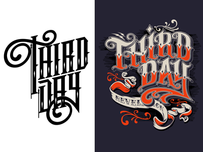 Third Day custom lettering design graphic design graphics lettering third day type typography vector