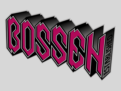 Bossen Lettering bossen custom lettering design graphic design graphics lettering type typography vector