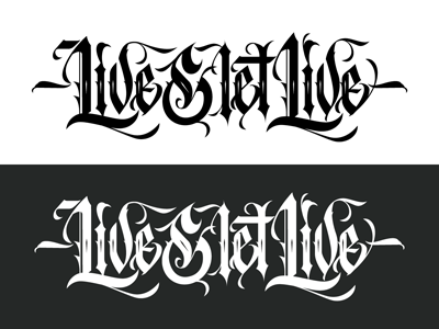 Live & Let Live calligraphy custom lettering design graphic design graphics lettering tattoo type typography vector