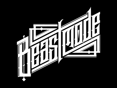 Beastmode Type custom lettering design graphic design graphics lettering type typography vector