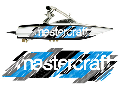 Mastercraft Boat Decal action sports boat decal boat wrap custom graphics lettering mastercraft type typography vector