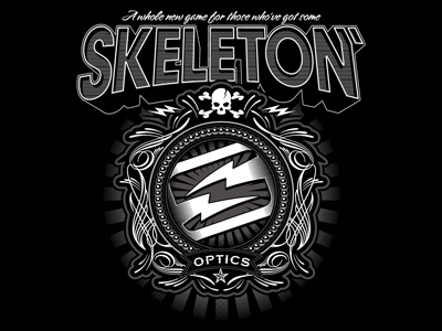 Skeleton Optics custom lettering design graphic design graphics lettering type typography vector