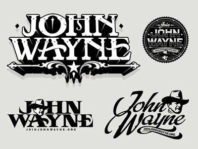 Custom Lettering John Wayne