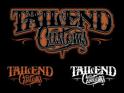 Tail End Customs Lettering custom lettering hand lettering lettering script type typography