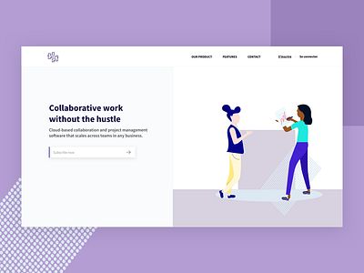 Collaborative tools interface colors design gradient interface ui ux website