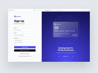 Sign Up Page with Product Features conversion rate dailyui design fintech form saas sign up ui ux web design