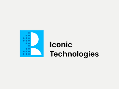 Logo Iconic Technologies blue design dragos dragos alexandru icon iconic iconic logo logo logo design logodesign tech technology