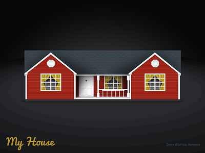 My House 2014 casa casa rosie house illustrate illustration red house romania saftica