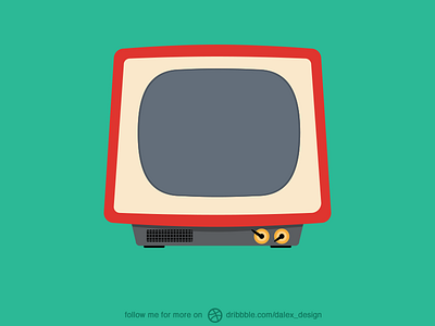 [Free PSd] Tv Illustration flat frebie free psd illustration