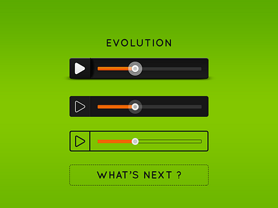 Evolution ... What's next? emboss evolution. flat player shadow ui video