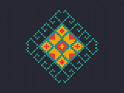 Romanian Embroidery Symbol From Maramures